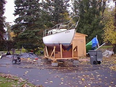 Here is how the boat looked when they arrived to pick it up.