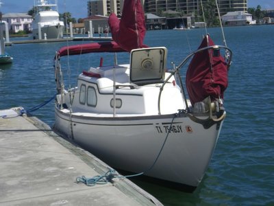 docked in Port Aransas, Texas just after relaunch